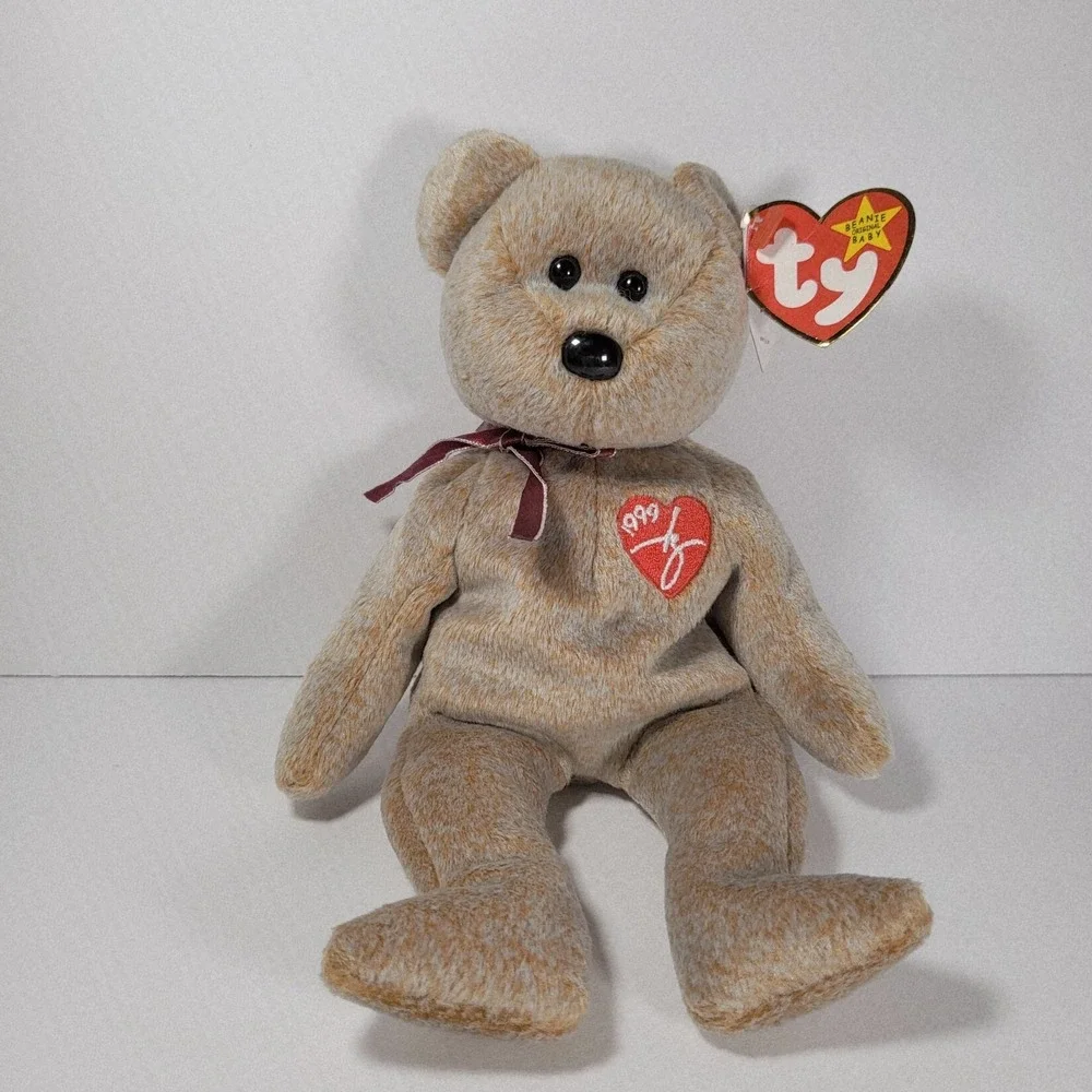 1999 Ty Beanie Baby Signature Bear w/ Tag Errors Retired 5th Gen Tush Tag Mint